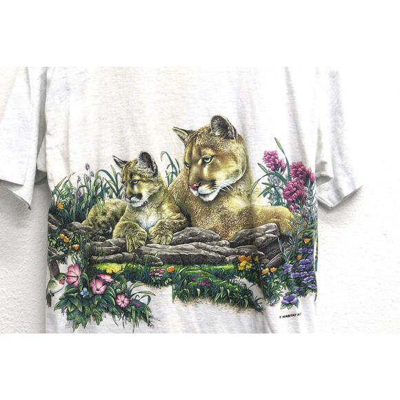 Vintage Mountain Lion Big Cat T Shirt Medium - Picture 3 of 5